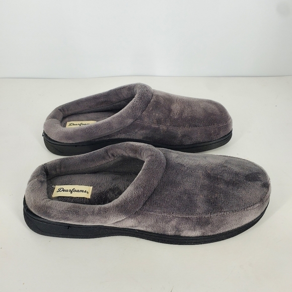 Dearfoams Men's Bradley Indoor Outdoor Velour Moc-Toe Clog Slippers Size 10 - Picture 5 of 9